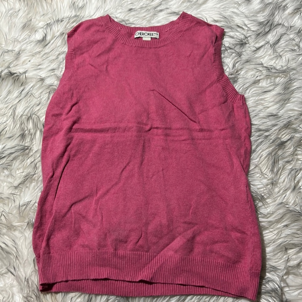 Cherokee Women Size Medium Pink Tank Top Full Coverage